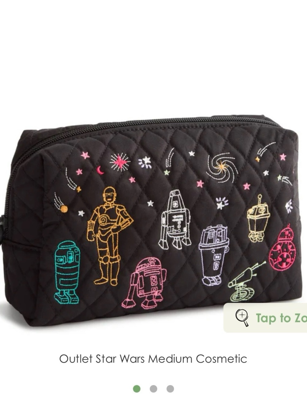 Vera Bradley Star Wars Quilted Medium Cosmetic